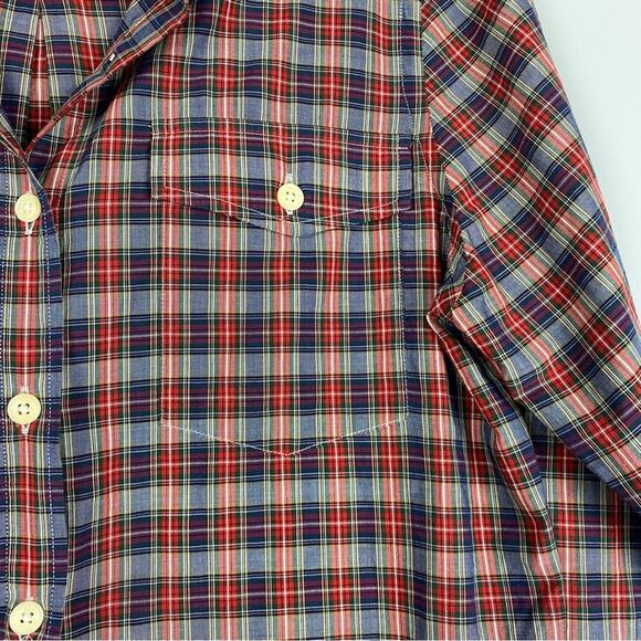 Dr Martens Men’s Red Plaid Cotton Button Down Shirt Size Small - Picture 12 of 13